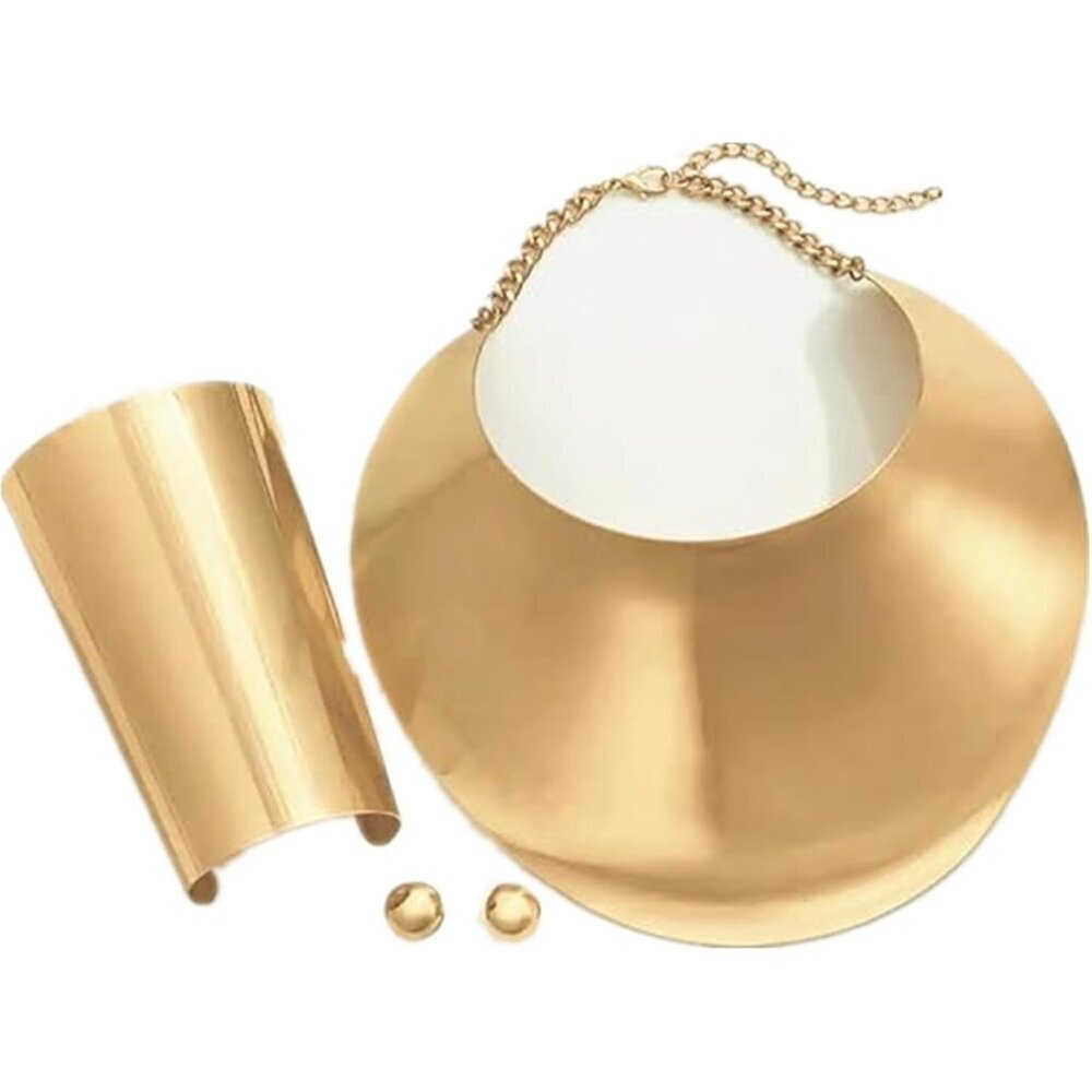 Gold Necklace Set for Women Chunky Choker Egyptian Jewelry Accessories